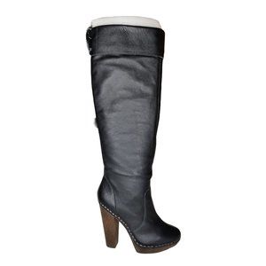STEVEN by Steve Madden | black leather knee boots